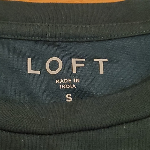 Loft Forest Green Sheer Sleeve Top - Picture 4 of 7